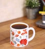Tea Cup With White & Red Floral Print