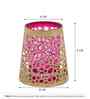 Tea Light  Gold & Pink Candle Holder for Festive Home Decor, Iron, Heat-Resistant Base