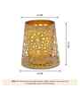 Tea Light Gold & Yellow Candle Holder for Festive Home Decor, Iron, Heat-Resistant Base
