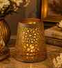 Tea Light Gold & Yellow Candle Holder for Festive Home Decor, Iron, Heat-Resistant Base