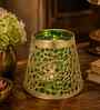 Tea Light Green Candle Holder for Festive Home Decor, Iron, Heat-Resistant Finish