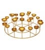 Circular Multiple Gold Metal Table Tea Light Holders