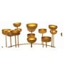 Circular Multiple Gold Metal Table Tea Light Holders