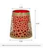 Tea Light Red Candle Holder for Festive Home Decor, Iron, Heat-Resistant Finish