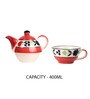 Spur Red & White Ceramic (Set of 2) Teaware Set