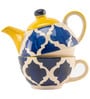 Drumlin Blue & White Ceramic (Set of 2) Teaware Set