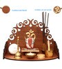 Teak Finish Wooden Home Temple