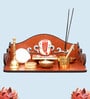 Teak Finish Wooden Home Temple