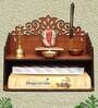 Teak Finish Wooden Home Temple