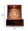 Teak Finish Wood Floor Rested Mandir Without Door