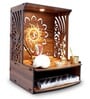 Teak Finish Wood Floor Rested Mandir Without Door