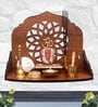 Teak Finish Wooden Home Temple