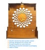 Brown Teak Wood Wall Mounted Mandir Without Door