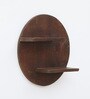 Teak Finish Sheesham Wood Wall Shelf