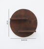 Teak Finish Sheesham Wood Wall Shelf