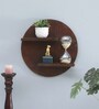 Teak Finish Sheesham Wood Wall Shelf