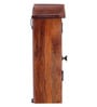 Sheesham Wood Wall Shelf With Door In Teak Finish