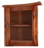 Sheesham Wood Wall Shelf With Door In Teak Finish