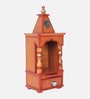 Gold Aradhya Wall Mount Teak Wooden Pooja Mandir