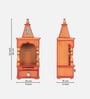 Gold Aradhya Wall Mount Teak Wooden Pooja Mandir