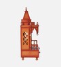Gold Brahma Shray Floor Rested Pooja Mandir Without Door