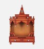 Gold Brahma Shray Floor Rested Pooja Mandir Without Door