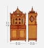 Gold Divine Palace Large Floor Teak Wooden Pooja Mandir With Door