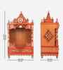 Gold Divya Nivas Medium Floor Teak Wooden Mandir Without Door