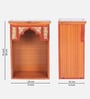 Gold Sattva Teak Wooden Pooja Mandir