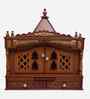 Gold Sharan Teak Wooden Mandir
