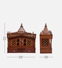 Gold Sharan Teak Wooden Mandir