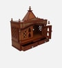Gold Sharan Teak Wooden Mandir
