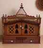 Gold Sharan Teak Wooden Mandir