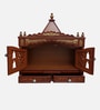 Gold Sharan Teak Wooden Mandir