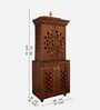 Rudralaya Teak Wooden Pooja Mandir With Door