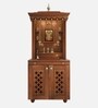 Rudralaya Teak Wooden Pooja Mandir With Door
