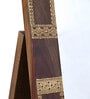 Solid Wood Full Length Mirror in Brown colour
