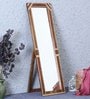Solid Wood Full Length Mirror in Brown colour