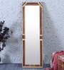 Solid Wood Full Length Mirror in Brown colour