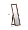 Solid Wood Full Length Mirror in Brown colour