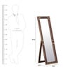 Solid Wood Full Length Mirror in Brown colour