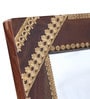 Solid Wood Full Length Mirror in Brown colour
