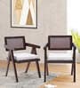 Teak Trend Teak Wood Arm Chair In Brown Finish (Set of 2)