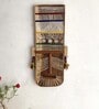 Teak Wood Voila Hand Painted Wall Mask