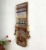 Teak Wood Voila Hand Painted Wall Mask