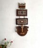 Teak Wood Minimalist Hand Painted Wall Mask