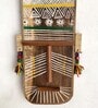 Teak Wood Voila Hand Painted Wall Mask