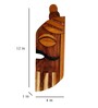 Teak Wood Charlotte Hand Painted Wall Mask