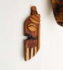 Teak Wood Charlotte Hand Painted Wall Mask