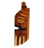 Teak Wood Charlotte Hand Painted Wall Mask